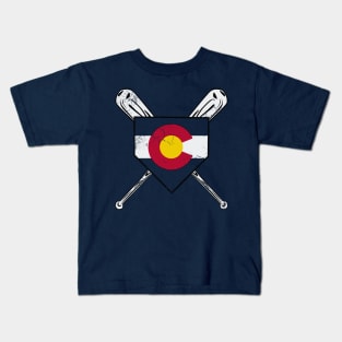 Colorado Baseball Home Plate Kids T-Shirt